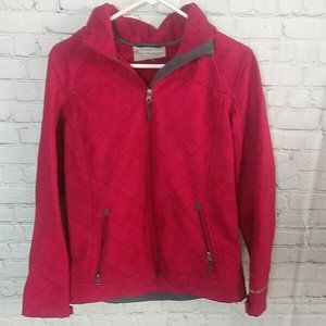 Womens Red Free Country Rain Wind Hooded Lined M